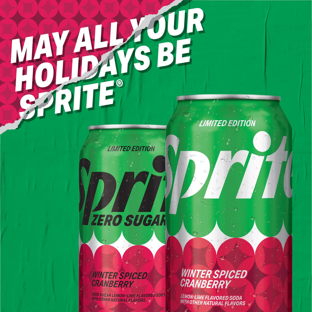 Sprite Pack Winter Cans 12 12 oz, fl Spiced Pop, Soda Cranberry