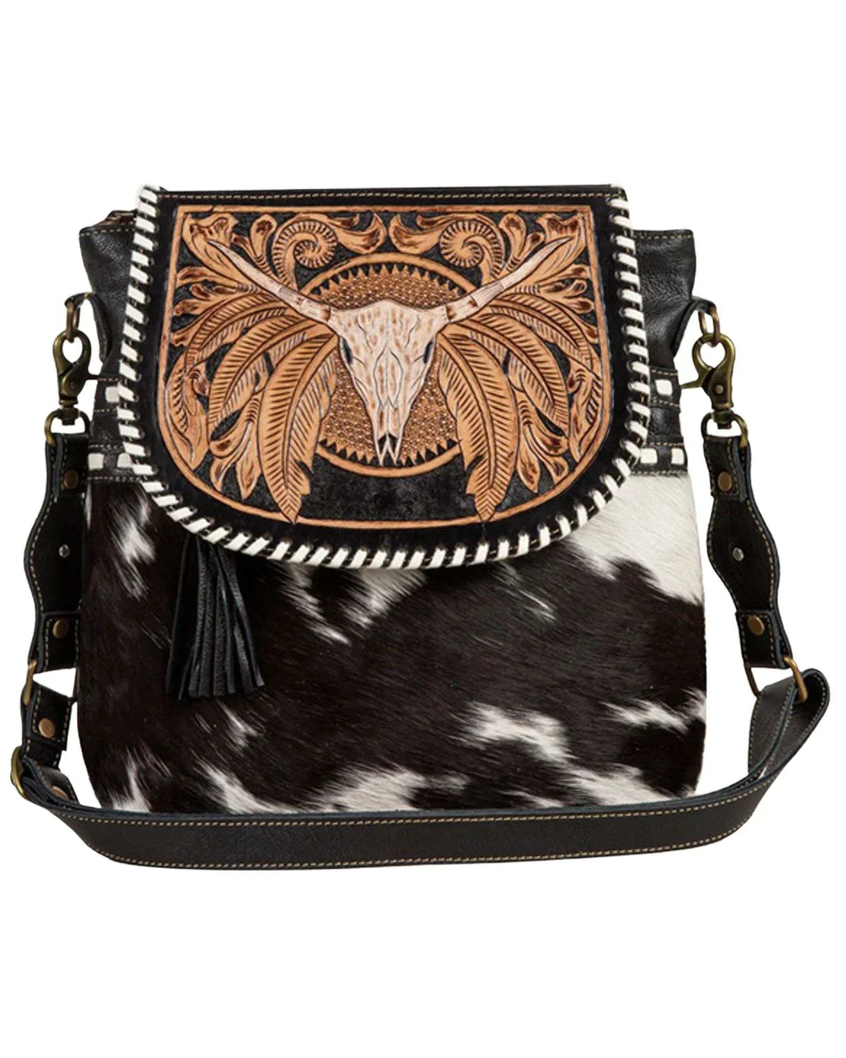 Bag Crossbody Herd Myra Hand The One Women's Tooled Spirit Size Of Black