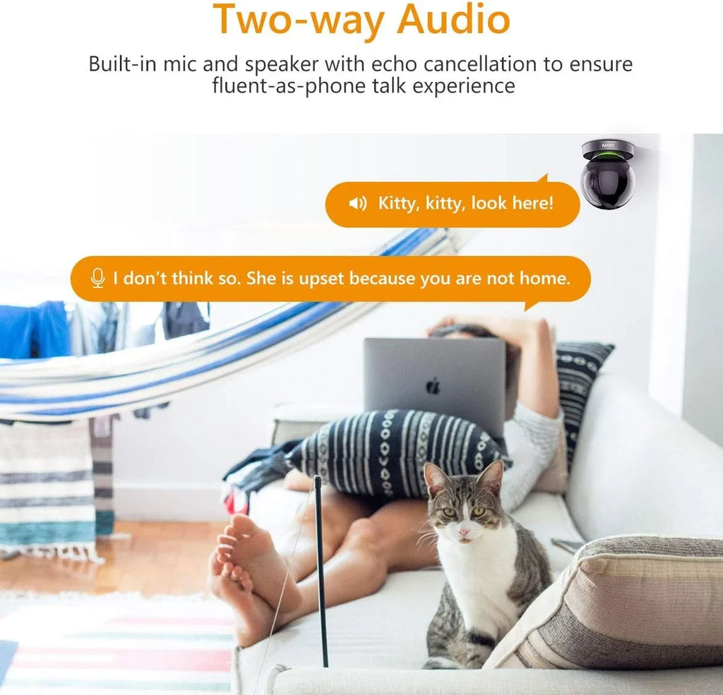 Audio, Camera Rex & Spotlight Degree Camera Camera 1080P Siren Port, Only) Vision, Smart Tracking, Smart 2-Way Imou View Indoor and Detection, Security with (2.4G 2MP Ethernet WiFi Sound 360 Night
