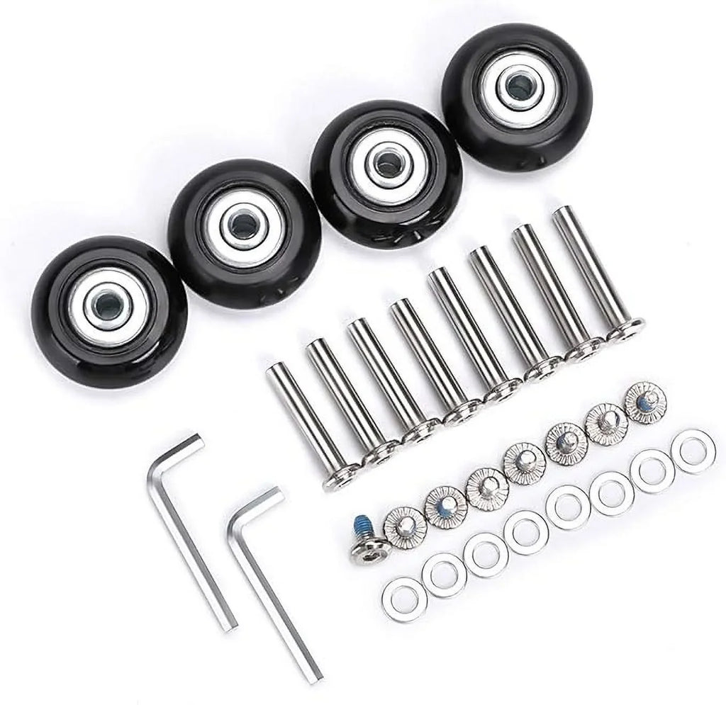 OwnMy Repair Rubber Suitcase x Bearings Swivel 40mm Wheels, Luggage 18mm A Wheels 4 Kits, of Caster Replacement Set