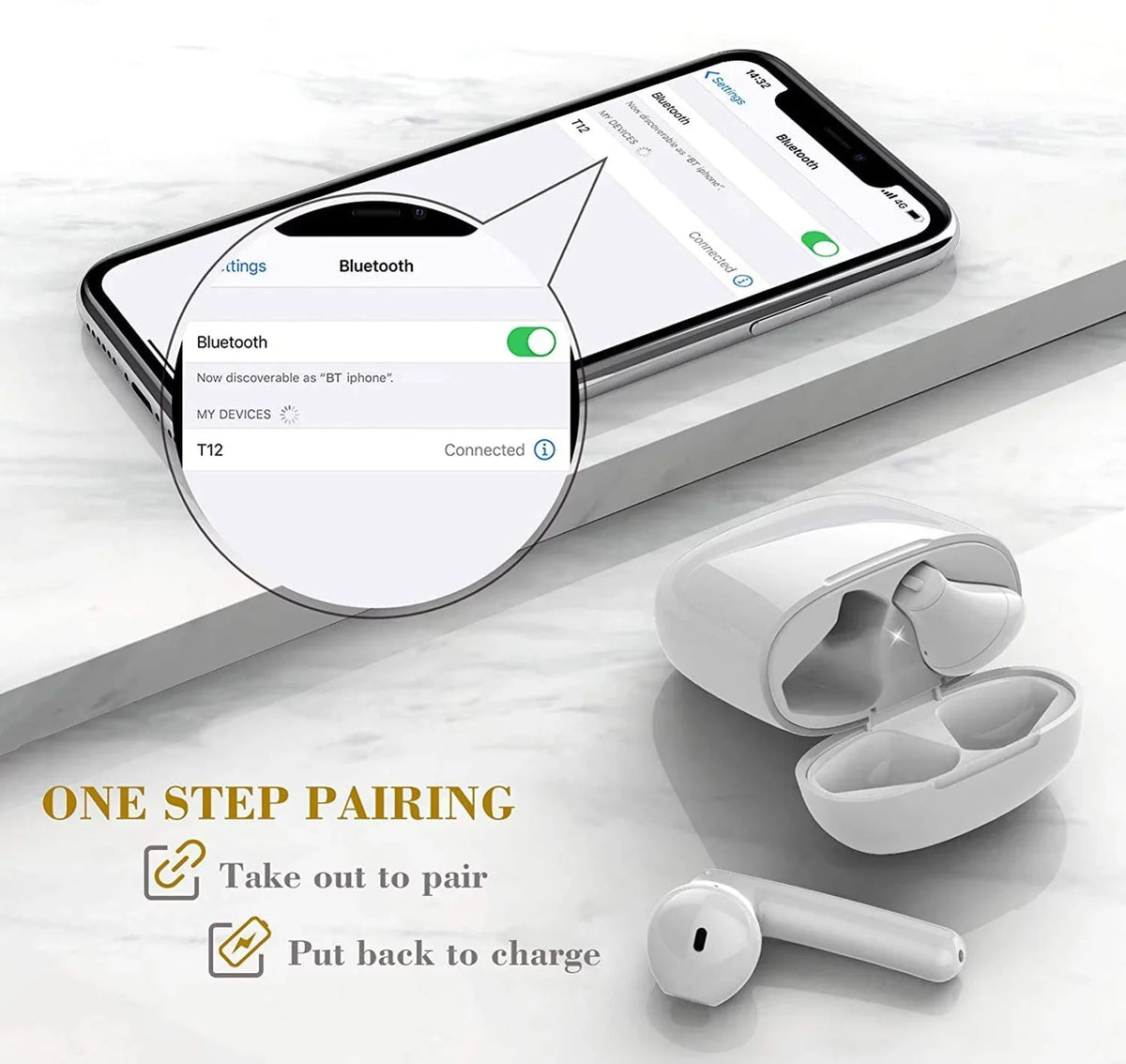 Google Hands-free B4K Earbuds 7a Wireless For Stereo Pixel Charging Case Headset True Mic TWS - Earphones, Headphones