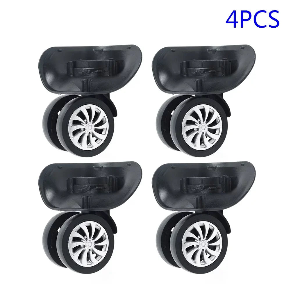 Suitcase Universal Yuri Wheels Luggage Wheel 4 Replacement Swivel Black Set