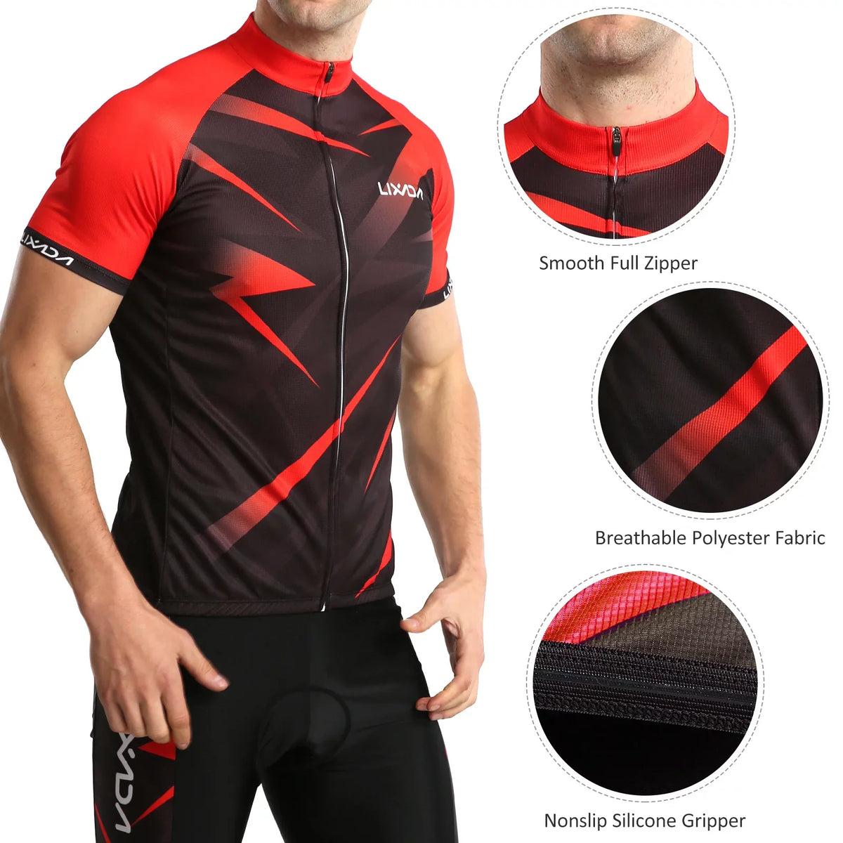 Sleeve Cushion Shirt Mtb Bike Sleeve Jersey,Breathable Shirt And Bike Set Bike Breathable Shirt Padded Suit Mtb And Men Sleeve Men's Shirt+3d Lixada Sleeve Padded Set Qahm Cycling Zdhf Padded And