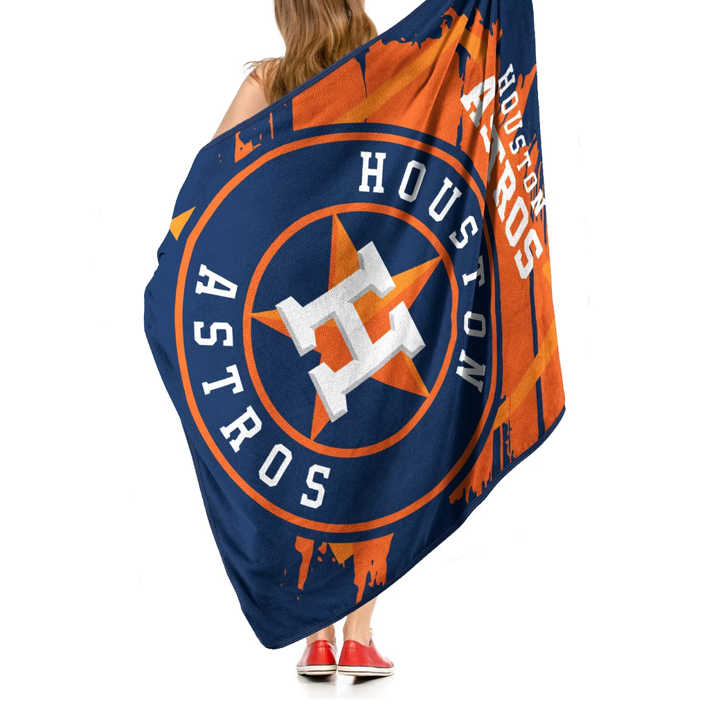 Raschel Astros Group Micro Dimensional Blanket Northwest Houston 46" x Plush The 60" Throw
