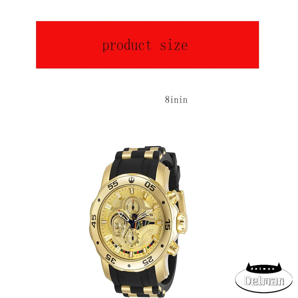 Watch Chronograph 32529 Quartz Men's Wars C-3PO Star