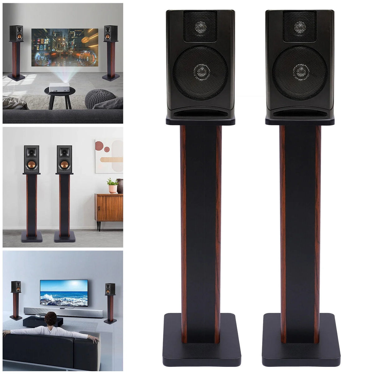 Speaker 2x28" Multimedia Monitor Theater Home Speaker Stand Studio Holder Stands