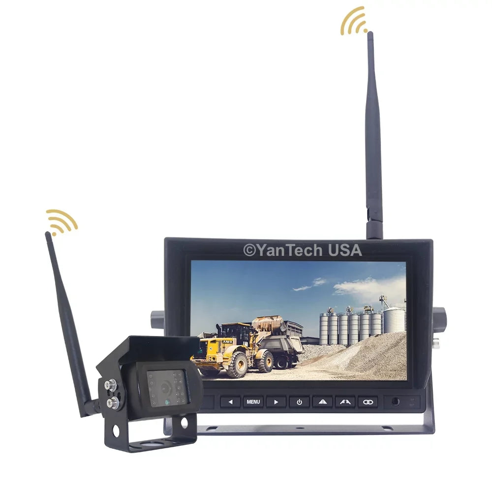 Digital Harvester Trailer 7" 2.4G Monitor Camera View Wireless Rear Backup RV