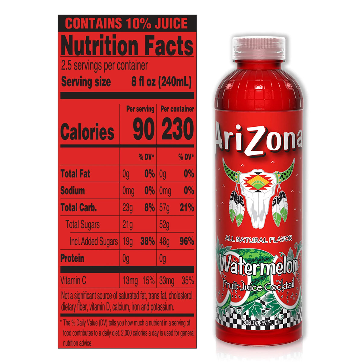Arizona (Pack Watermelon Drink, Fl 20 24) Juice Oz Of