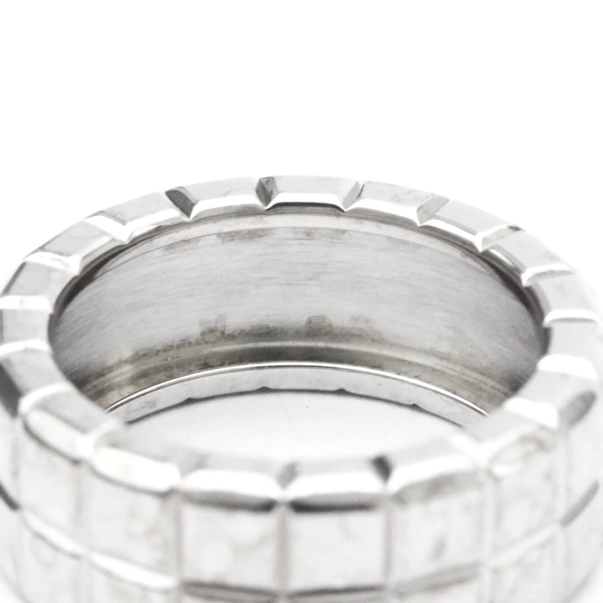 Ice 82/3790 Chopard White (Good) Gold Diamond Ring Band Cube Fashion Pre-Owned (18K)
