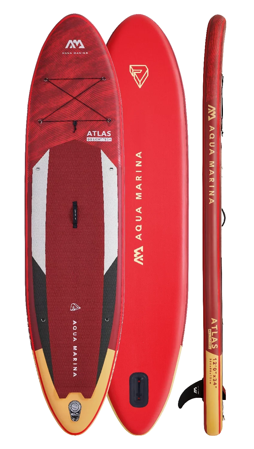 Pump 12'0" - Up Paddle including Marina Paddle, Aqua Harness ATLAS & Stand SUP - Inflatable Safety Package, Board Carry Fin, Bag,