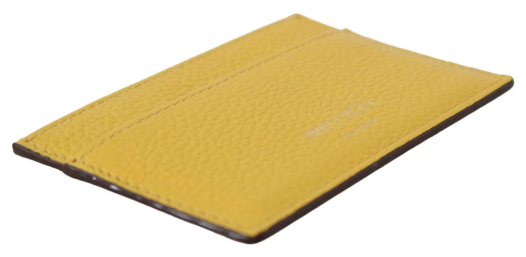 Aarna Holder Choo Leather Card Yellow Jimmy