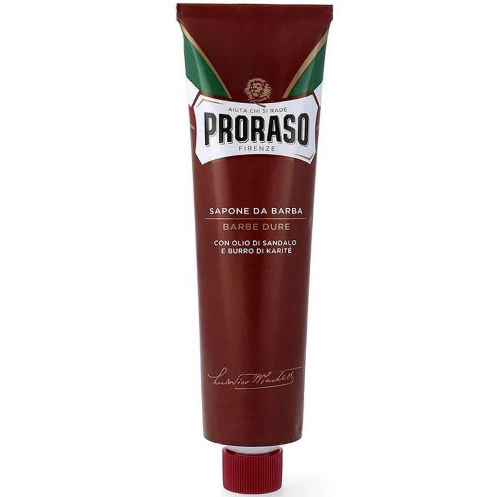 in Sapone Pack Coarse Beard Butter 150ml RED Proraso Shaving - tube Da Sandalwood 3 Shea Cream for Barba Soap