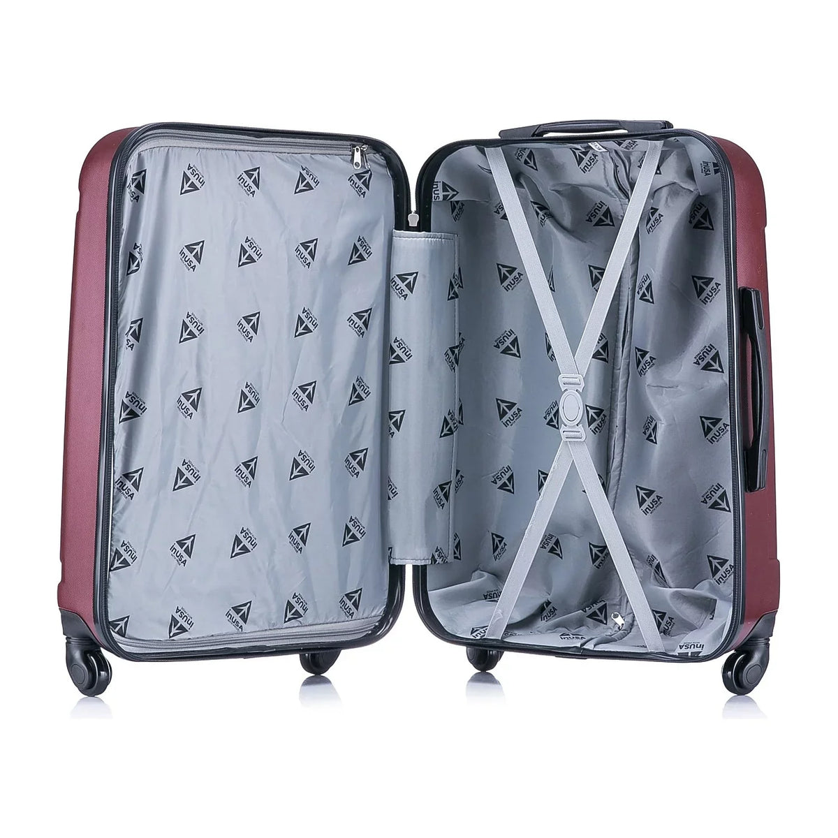 (IUPIL00L-WIN) Large 4-Wheel InUSA Wine Luggage Plastic Pilot Spinner