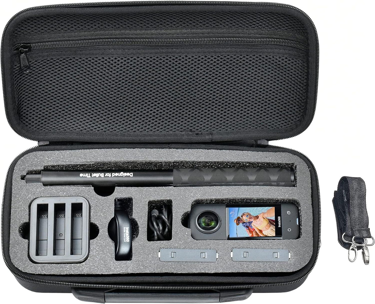 for X3 for Organization Camera Insta360 Hard Shell Accessory X2, One Carry Case One and Bag
