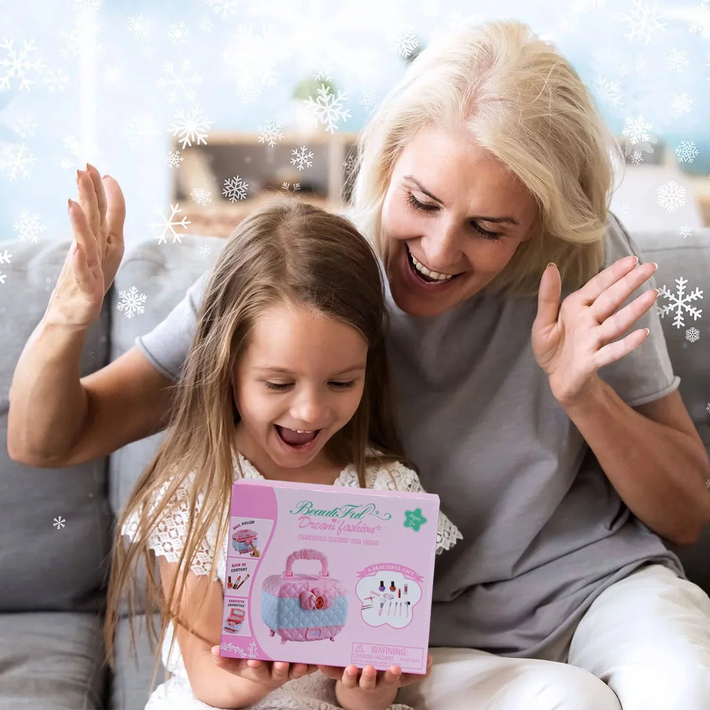 42 Cosmetic Makeup Kids Makeup Christmas Toys Real Non-Toxic WATTNE Frozen Safe Kids Girl Set Kit, Washable for Makeup Birthday (Pink) 3-12 Year Makeup Gift Pcs Girl for Set, & & Kit Old Toddler