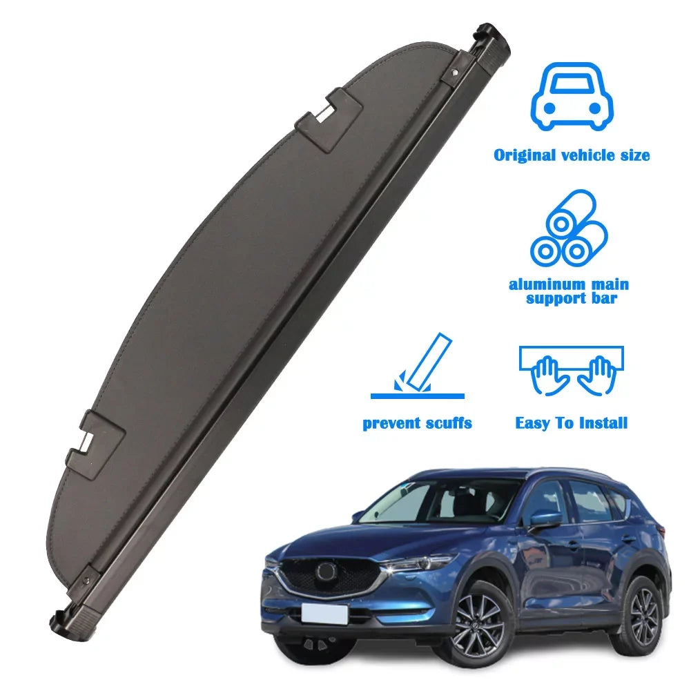 CX-5 Plastic Cover Fit Trunk 2016 Cargo Retractable for Rebounding Privacy Shield Mazda 2015 Shade Black Area With 2013 CX-5 Cover 2013-2016 SUV 2014 Mazda Accessory Rear