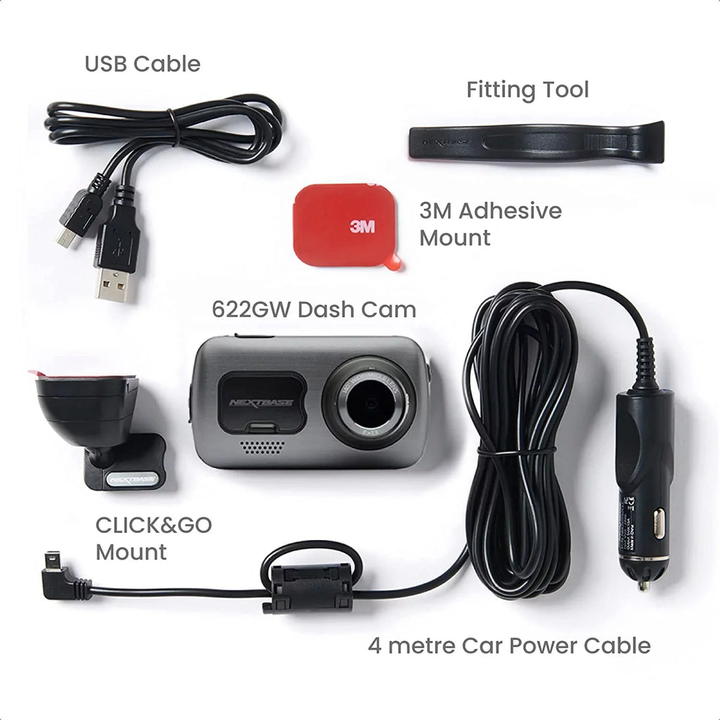 Cam UHD in Camera Car Dash Full 4K/30fps Nextbase 622GW Recording DVR