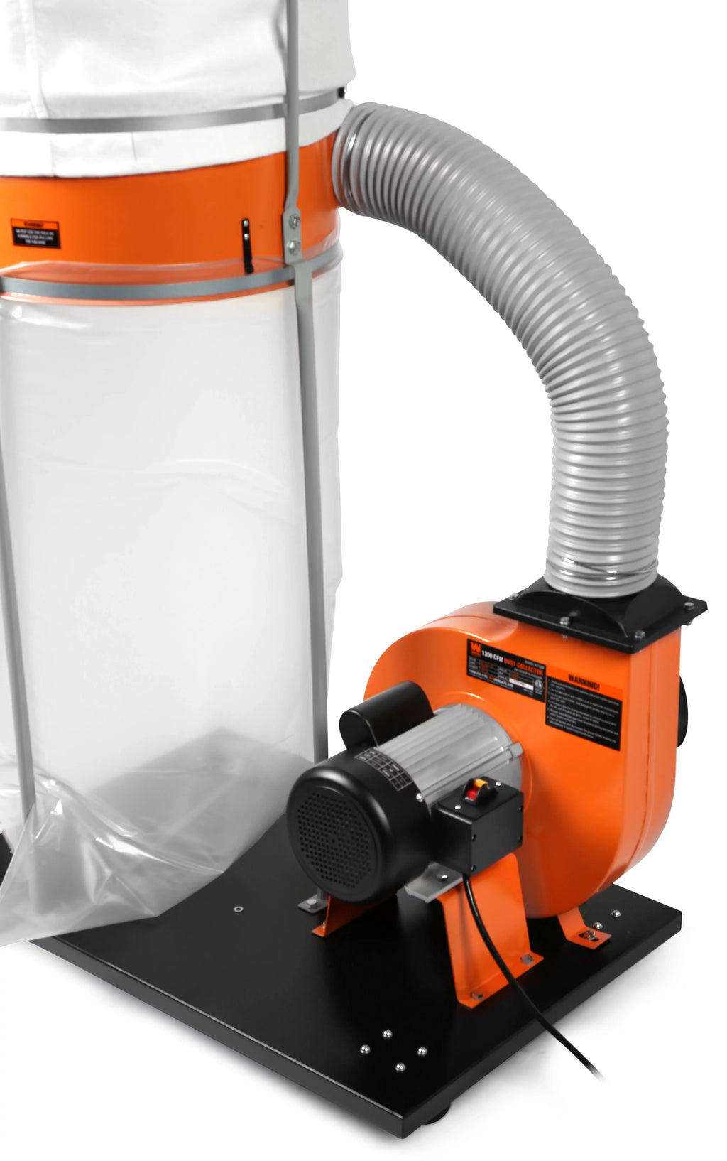 WEN Collector CFM Base 14-Amp Bag and Woodworking with 5-Micron 1,300 Dust 50-Gallon Mobile Collection