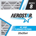 6, the MERV Filter, 20x20x4 x Aerostar 4, Pleated in 20 Air x 20 Box 8, of Made USA