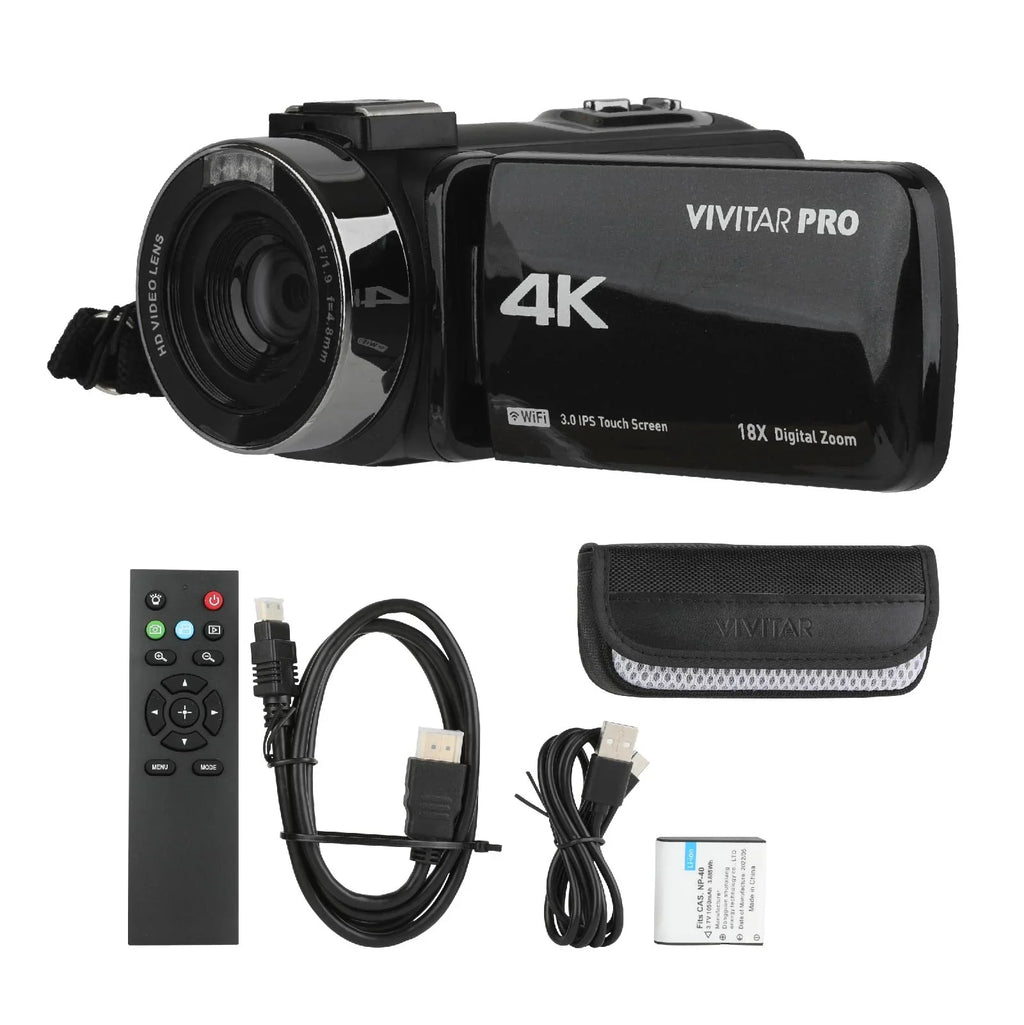 Camera, Vision, Remote Night Control Video Vivitar 4K HD Digital WIFI,