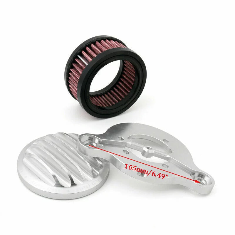 1988-2015 Kit Harley-Davidson Filter in XL1200 Intake XL883 for Cleaner System Air Sportster Silver