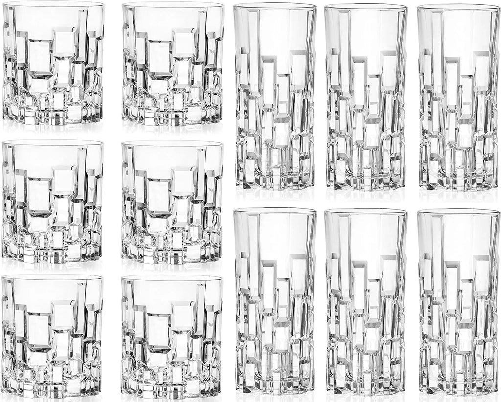 Count oz oz, of DOF Glass Tumbler Cristalleria 1 12 Set Italiana & Highball Crystal RCR Whiskey 11 Pack Drinkware 11.5