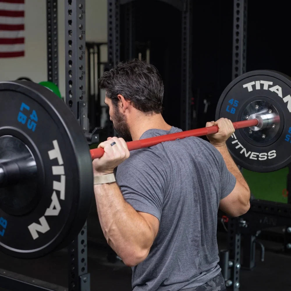 Lifting KG Multipurpose 20 LB, Barbell Olympic Fitness TITAN 28.5MM Power Red and 1,500 Barbell, Made Bar, USA Weightlifting Titan Cerakote Rated Series