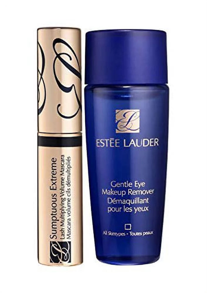 and Gentle Sumptuous Size 01 Extreme Lauder Travel Mascara Deluxe Set - Lash Black Estee Volume Extreme Multiplying Duo Eye remover Makeup