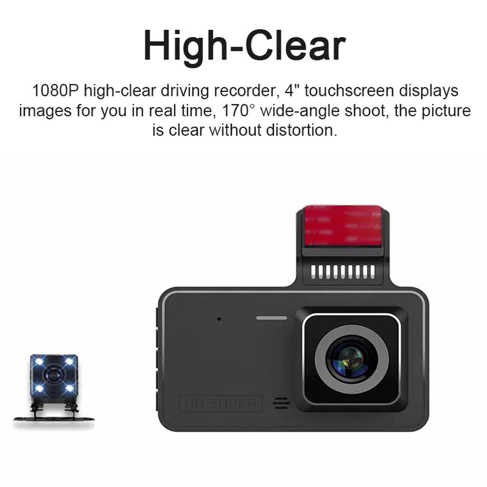 Wide Car Wide 1080p Dashcam 170° Inch LoopPicture Dsfen Support Dash With Inch 4 Camera Wide 1080p Dvr Support Car Dashcam Dvr 4 Loop Camera,Camera Car With Dash Dash 170° With Andoer 170°