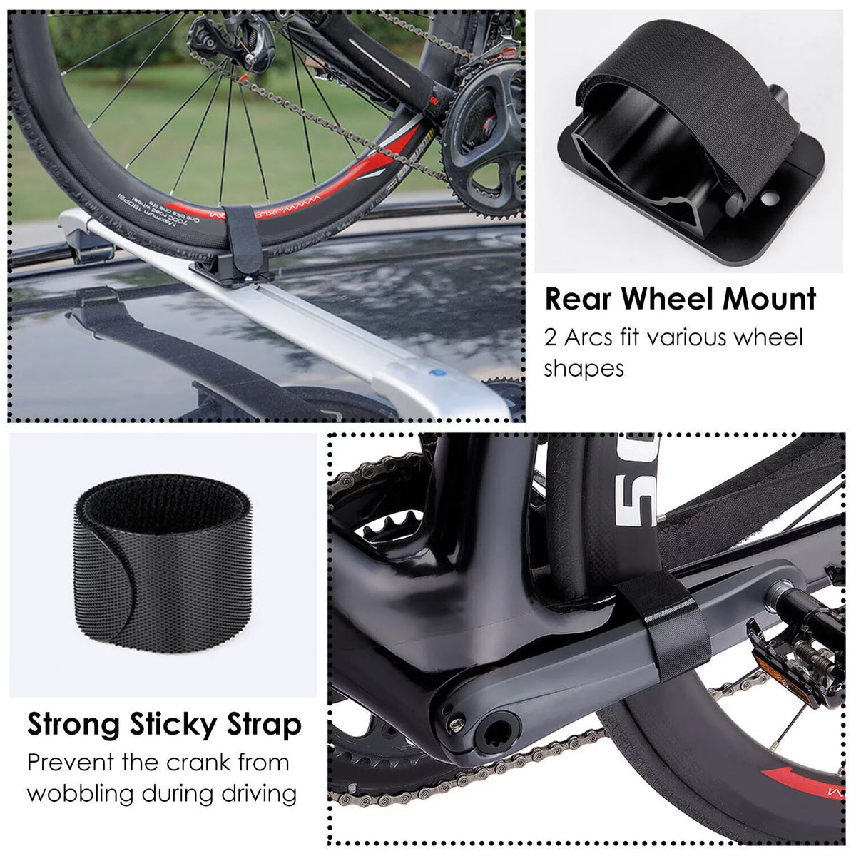 Rack Bed Holder QR Bike Mount Fork Heavy-Duty Block Pickup Truck Set Mount Fork
