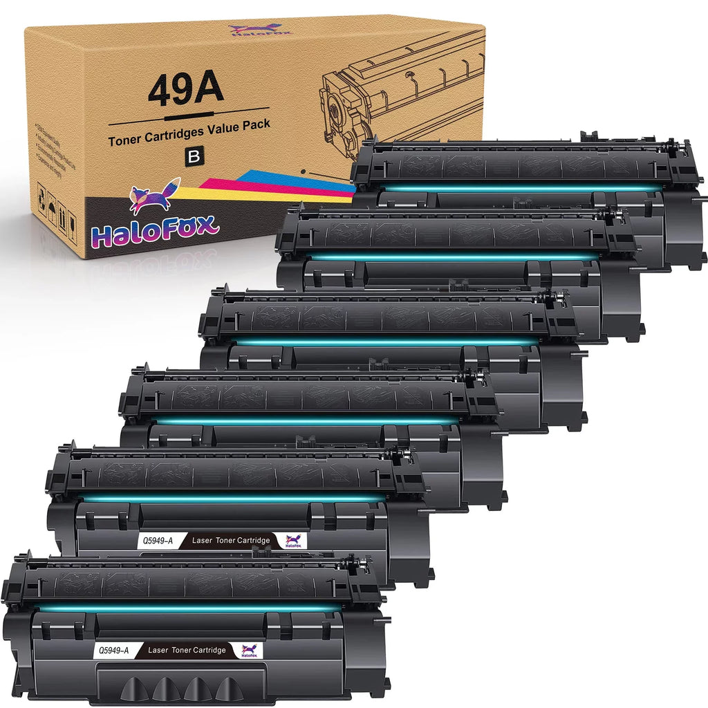 1320nw for 49A 49A 53A Laserjet 3390 Q5949A for (Black, 1320tn Replacement Q5949A P2015 49X P2015dn 1320n 1160 1320 Cartridge 53A 6-Pack) HP Toner 49A Printer Q5949X Ink HP Halofox 3392 Q7553A