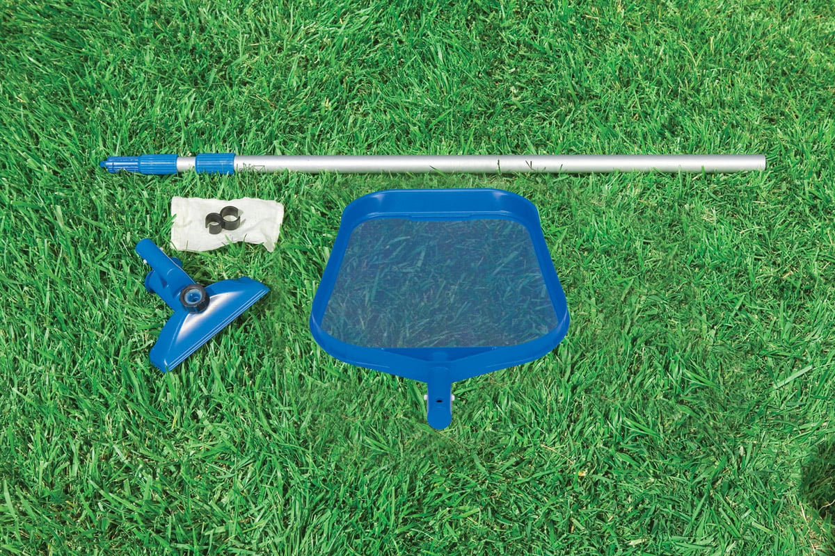 Metal Pool Pack) Cleaning Pump Swimming Kit (2 Intex Filter Frame and Pool with
