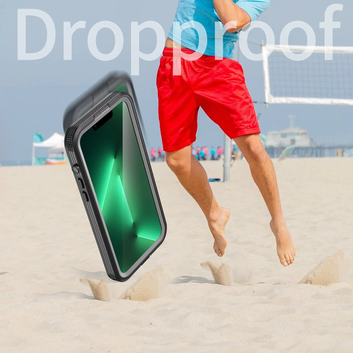 '- Military 6H for iPhone Pro Protector for Built-in 14 with 6.1" Pro [Real Underwater][14FT Case MagSafe] Screen iPhone 360][IP68 Dropproof][Dustproof][Compatible 14 Waterproof, Black