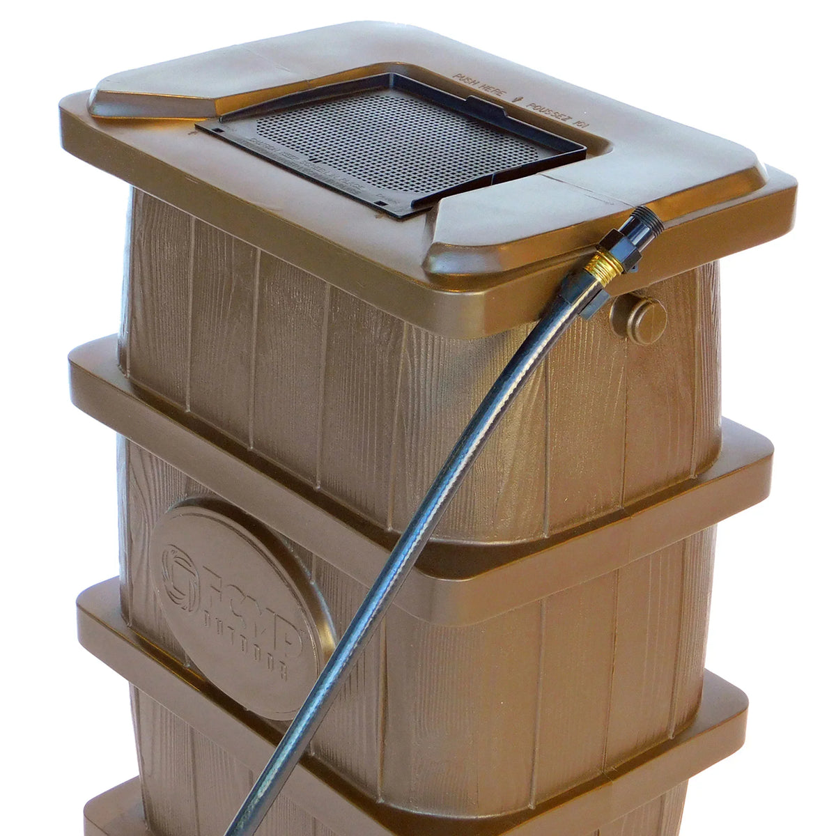 Grain Outdoor 45 Catcher Wood Barrel, WG4000 Rain Water Gallon FCMP Brown