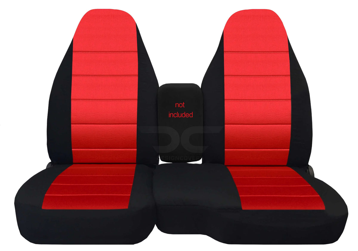 2004-2012 Truck Covers(60/40 Ranger/Mazda C5S-DC34-Designcovers Split Seat B-Series Red Fits Cotton and Ford Bench):Black
