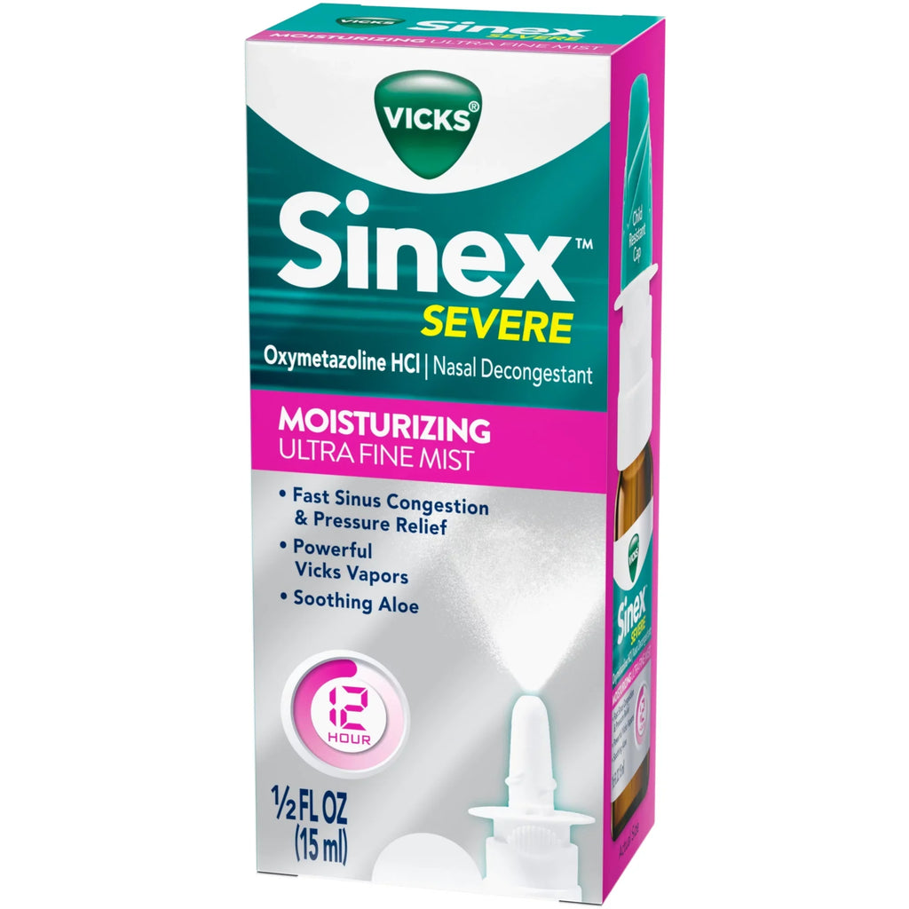 0.5 Aloe 3 Each Vicks Ounces Moisturizing Mist, Severe Ultra Pack Sinex Fine