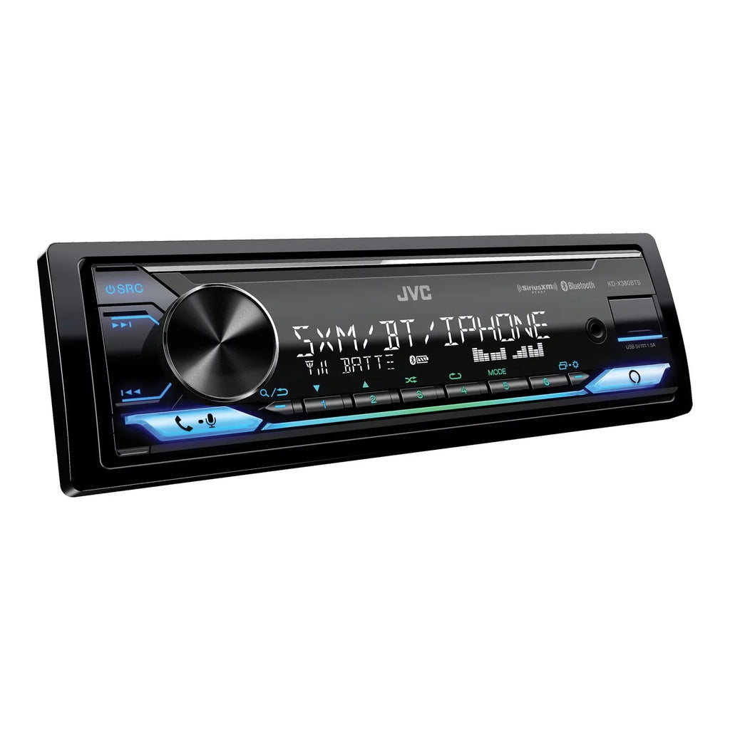 JVC Unit, Alexa KD-X380BTS Media Single-DIN Car SiriusXM In-Dash and Receiver Ready Digital with KD-X380BTS Bluetooth, Built-in,
