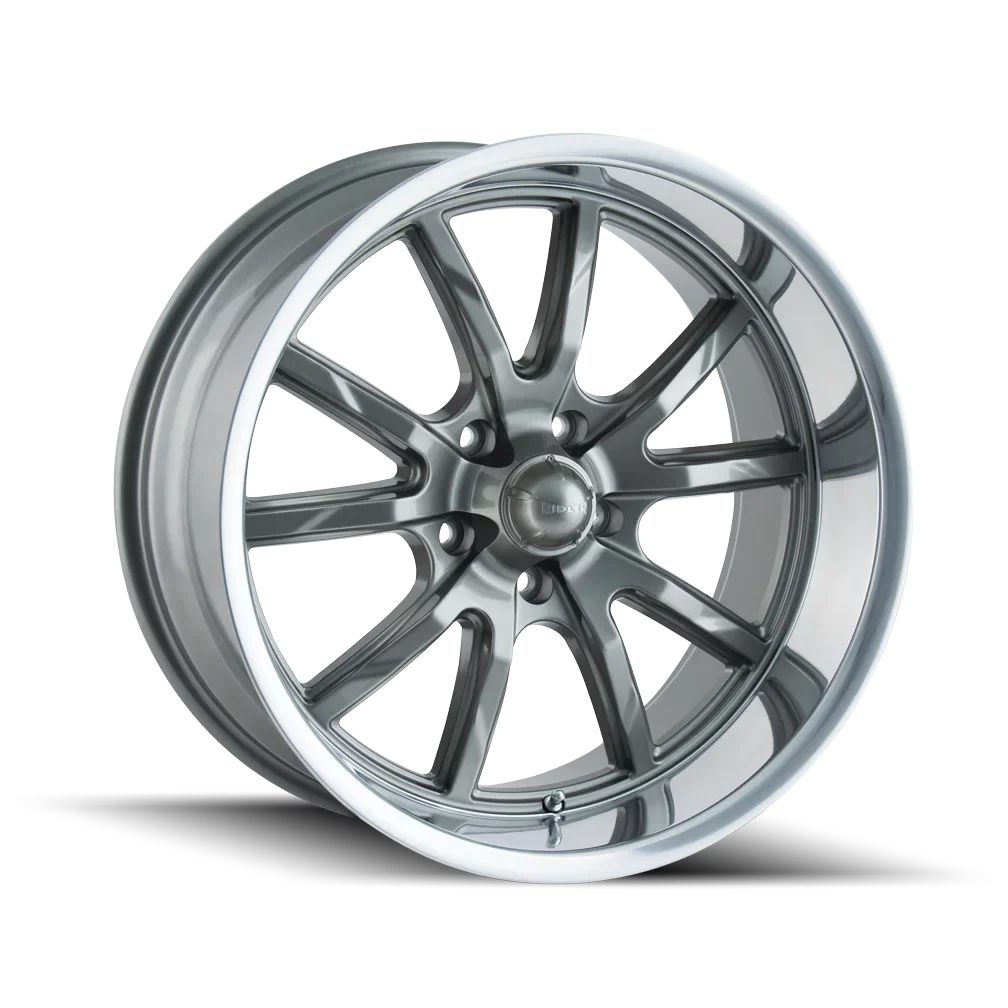 0Et Grey/Polished 83.82Cb 20X8.5 5X127 650 Ridler Lip