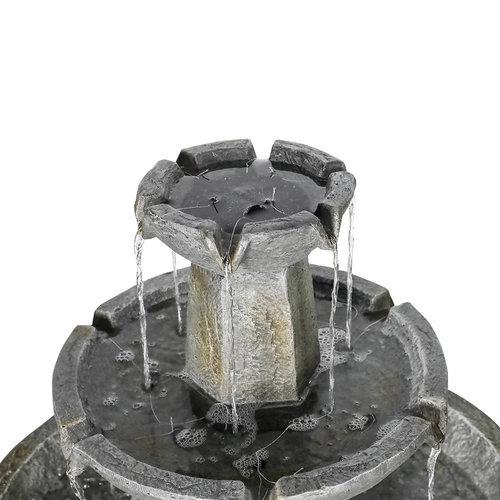 Porch Garden Waterfall 43.3in Freestanding Bath Fountain, for Lawn Backyard 3 H Decor Tier Bird Home with Patio Fountain Outdoor Deck
