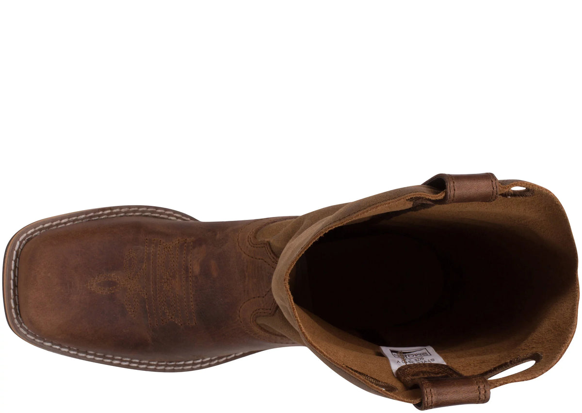 US Smoky Boot Boys' Waylon 5 D(M) Toe Brown Mountain Square Distressed Western