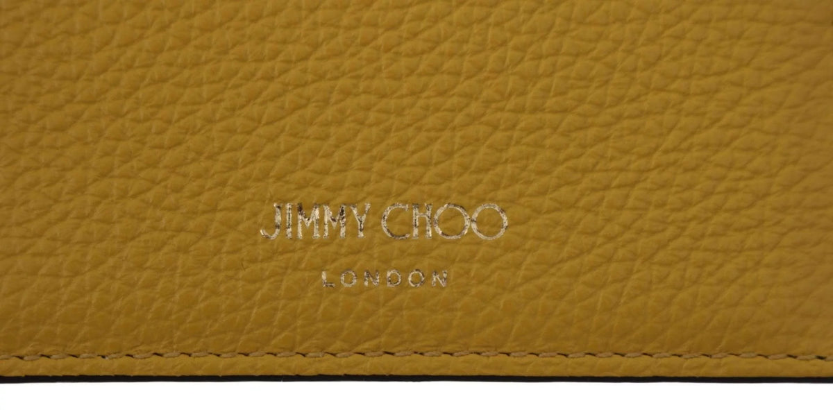 Aarna Holder Choo Leather Card Yellow Jimmy
