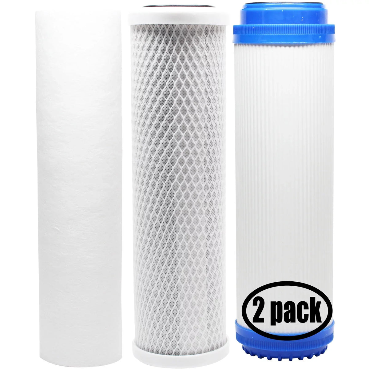 '- Filter, & Filter Block PP Kit Replacement BFS-201 for Denali Sediment Pure 2-Pack Filter Pentek Filter System for GAC Brand Carbon Includes RO -