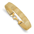 Leslie's inch; for (Fancy) Polished Gold and Clasp; Men and Teens; Bracelet; Adults Women 7.25 Mesh Real for Lobster Yellow 14kt