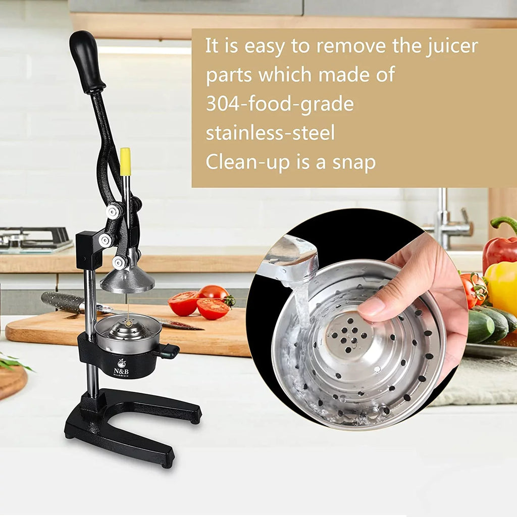 Squeezer, Manual Commercial Juicer, Orange Citrus Hand Press Grade Professional Grey