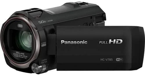 Optical Bundle Advanced Camcorder, Panasonic Full Zoom, HC-V785K Panasonic Pixel Inch Extended Capture HD Sensor, with 3 BSI HC-V785K | 20X Accessories Years | (Black) Warranty HDR 1/2.3