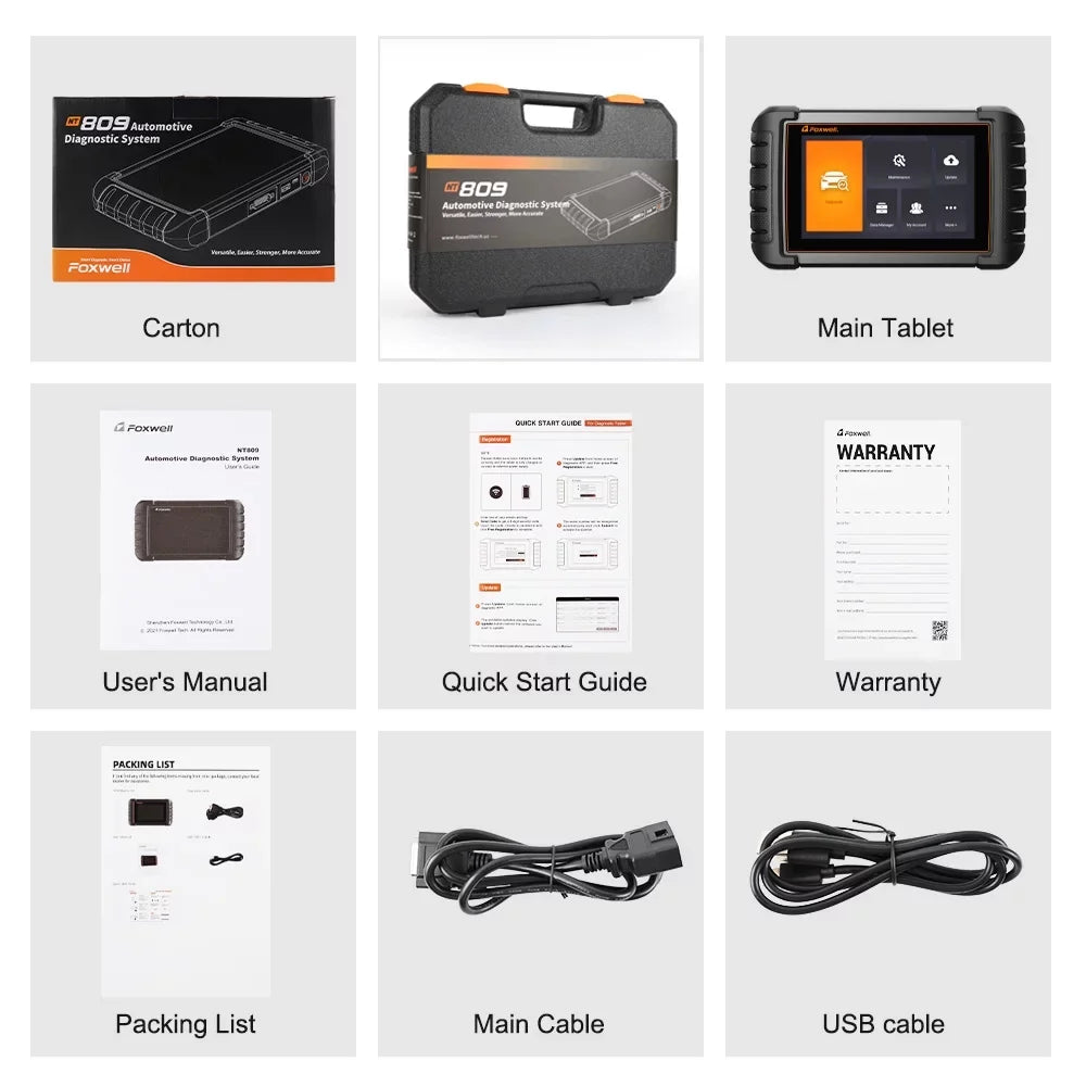 Car Systems WiFi Diagnostic Scan Test Upgrade Auto OBD2 Scanner Full Analyzer 30+ Scanner Automotive Wireless Foxwell Scan Scan Tool Tool Bidirectional with Vin Services Active Free Reset Auto NT809