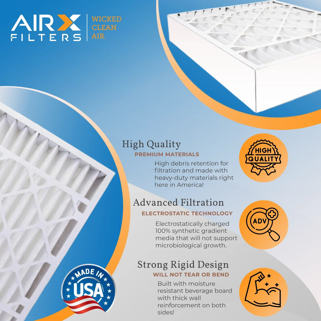 20x25x5 20x25x5 MPR & MERV USA Filter 7 Comparable AIRX 2 CLEAN Filter by with FPR 4501 AIR. Pack 1200 Premium 1000, Air 11 Compatible Furnace ReservePro to Made MPR FILTERS WICKED