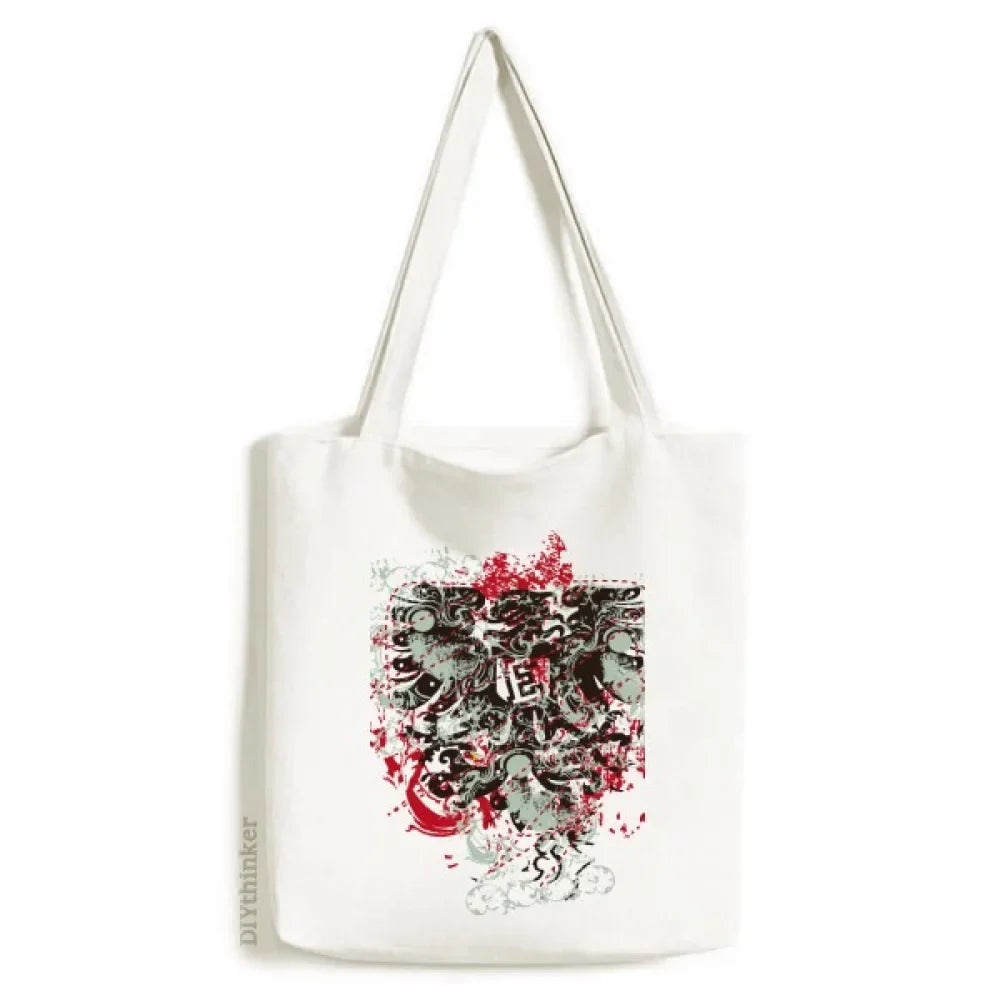 Canvas Shopping Casual Bag Handbag Street Graffiti Design Satchel Tote Pattern