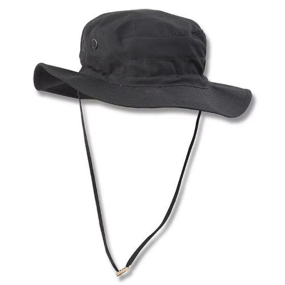 Hat Boonie Adjustable Black OSFA Mens Tru-Spec Gen-II Cotton 3309000 Blend