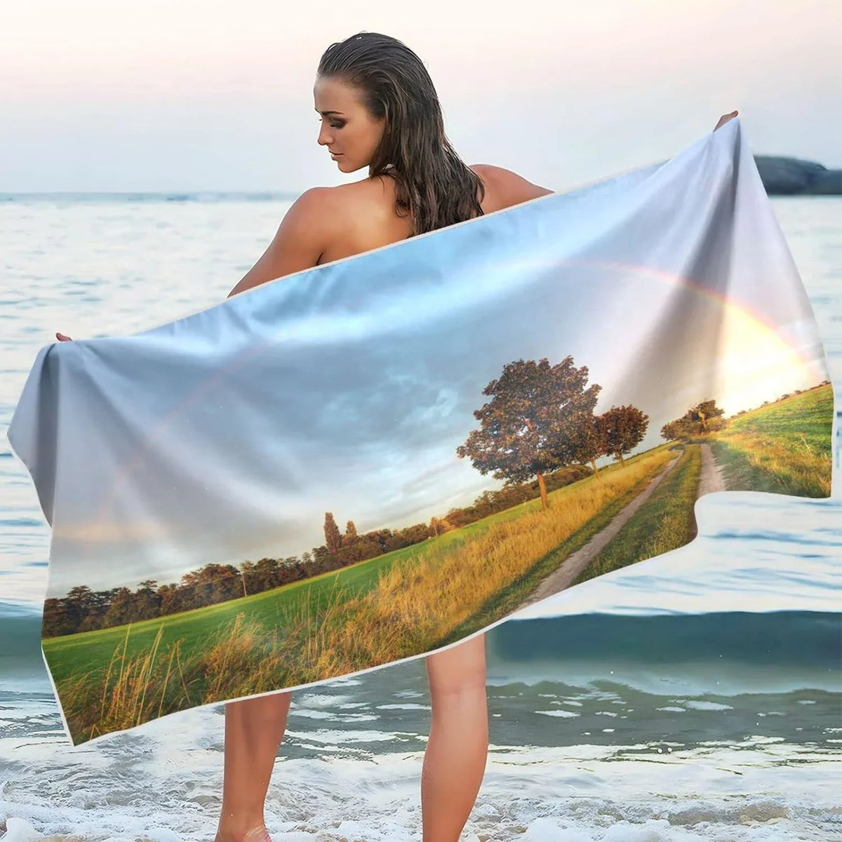 Dry Beach Travel Towel Road Compact Quick Bestwell for Holiday（384） Lightweight Oversized Super Absorbent - - Camping Towel Swimming Wild Towels